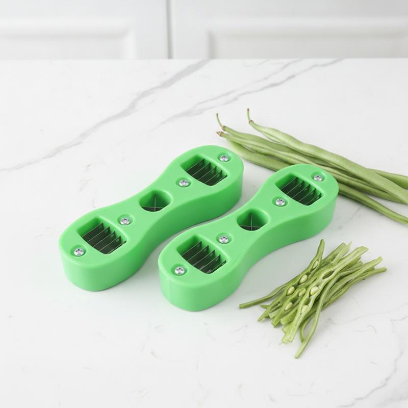 Kitchen Gadgets Green - ที่หั่นถั่วเขียวพลาสติก ขนาด 10.5 ซม. x 3.4