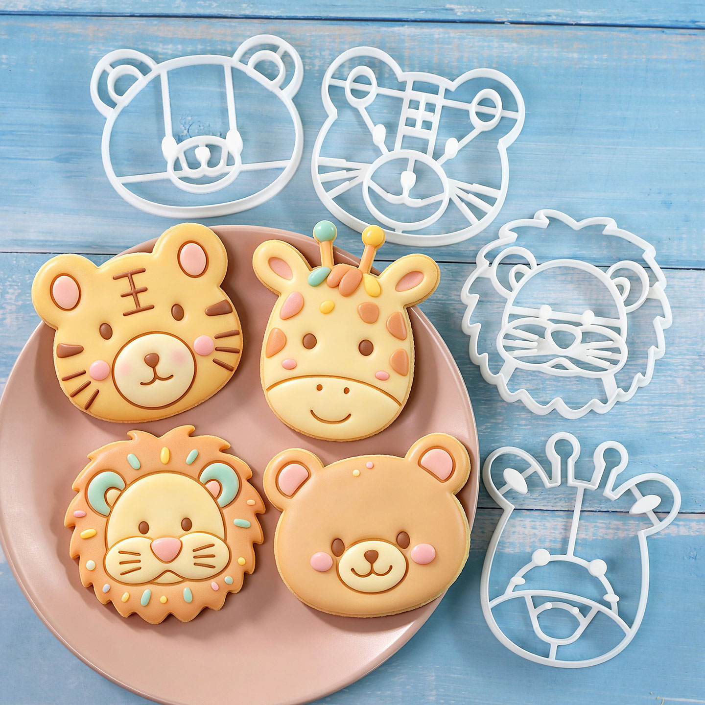 Kitchen Gadgets Set - ชุดตัวตัดคุกกี้รูปสัตว์ 4 ชิ้น 3 มิติ น่ารัก
