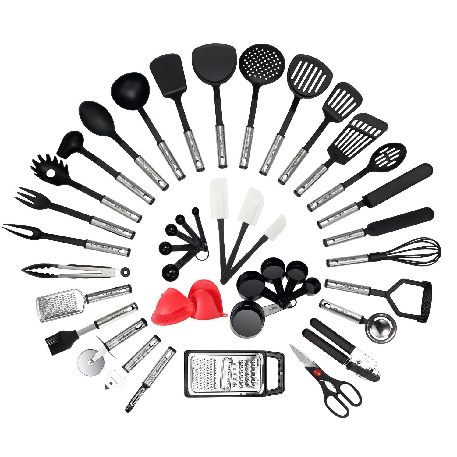 Kitchen Gadgets For Cooking - ลดราคาพิเศษ ชุดอุปกรณ์ครัว/เครื่องมือทำอาหาร/อุปกรณ์เสริม/เครื่องครัว 42 ชิ้น ทำจากไนลอนกันติด ทนความร้อน