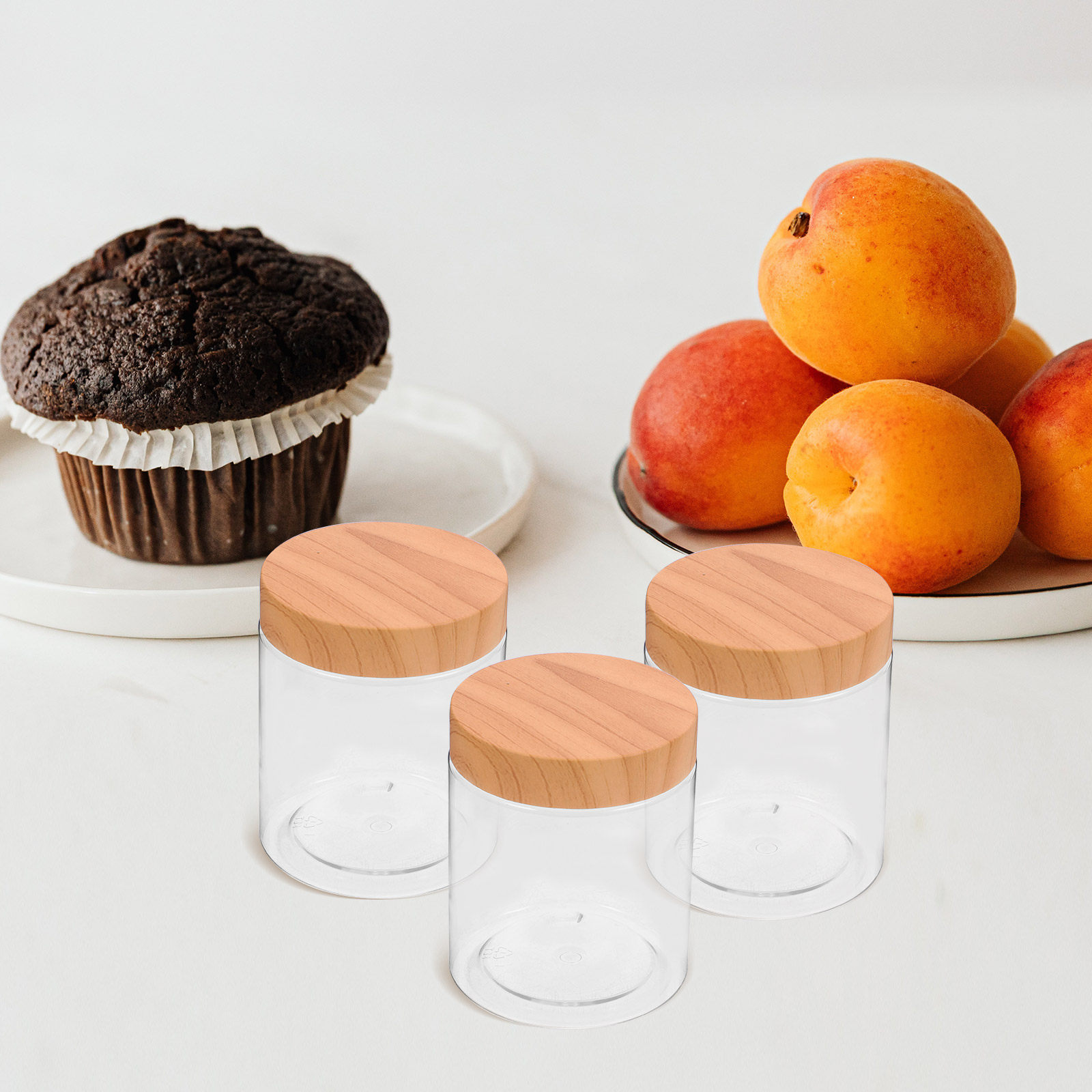 Food Storage Containers - ชุดกล่องเก็บอาหารในครัว 6 ชิ้น กล่องพลาสติกใส ปิดผนึกสนิท สำหรับเก็บอาหารแห้ง