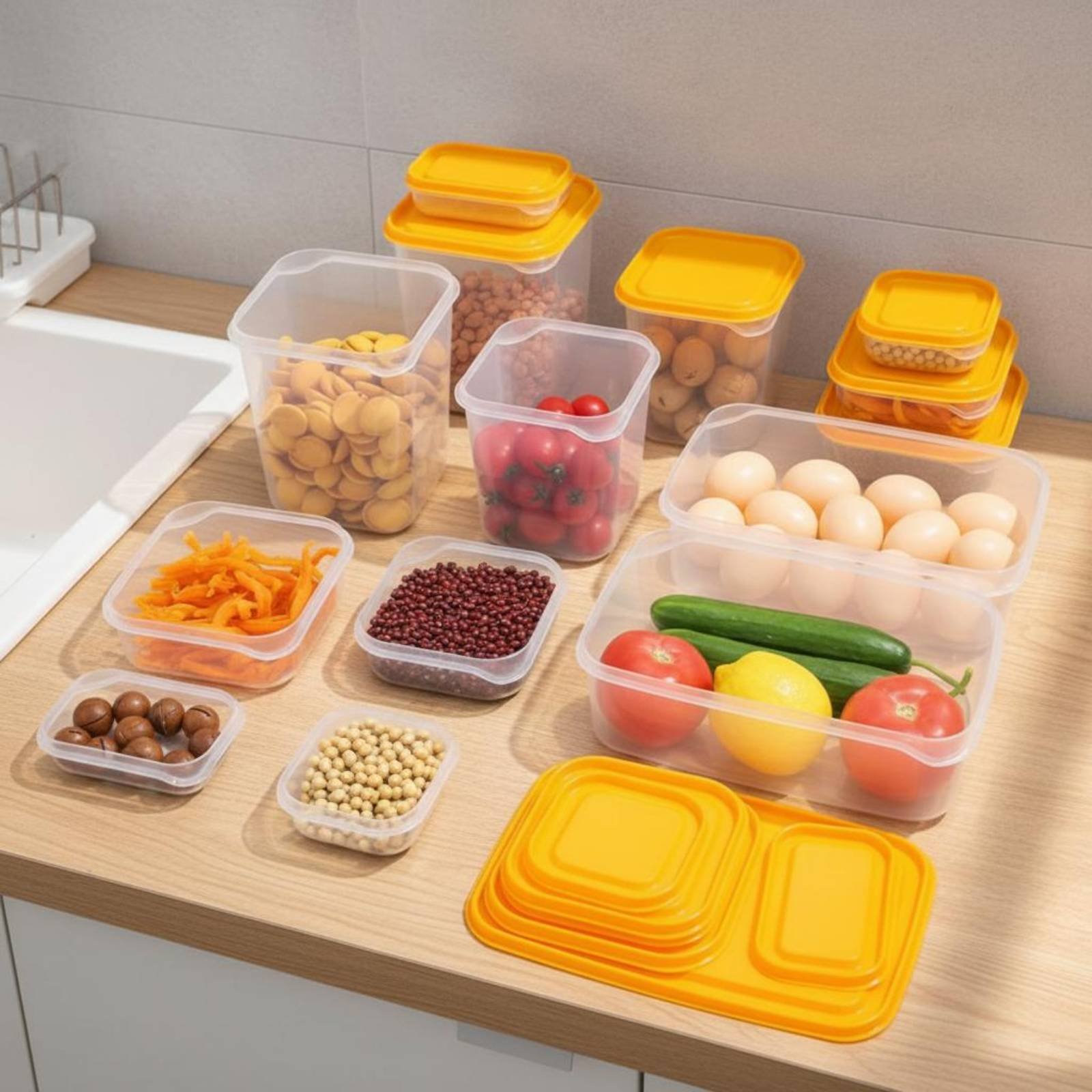 ชุดกล่องเก็บอาหารในตู้เย็น 17  - Food Storage Containers บทวิจารณ์และราคา