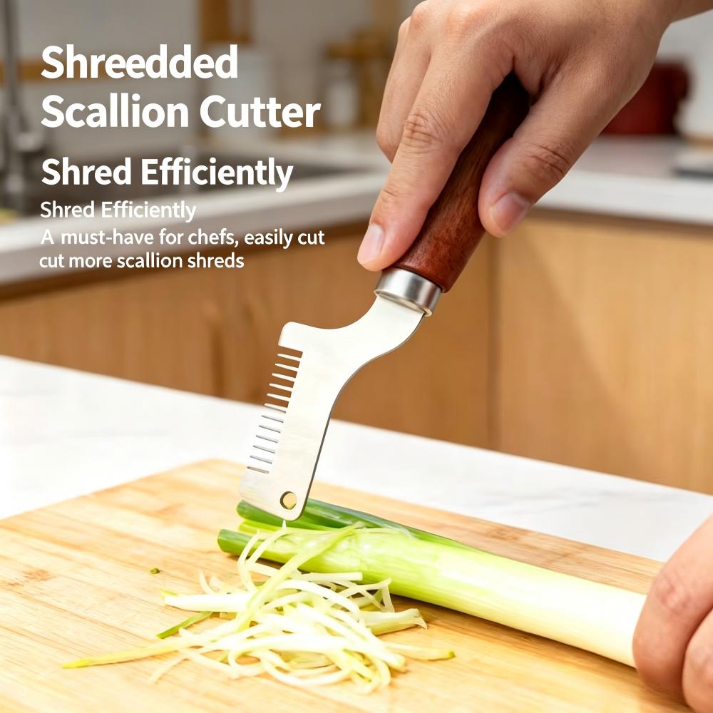 มีดสไลซ์ต้นหอมสแตนเลส ด้ามไม้  - Kitchen Gadgets Green บทวิจารณ์และราคา