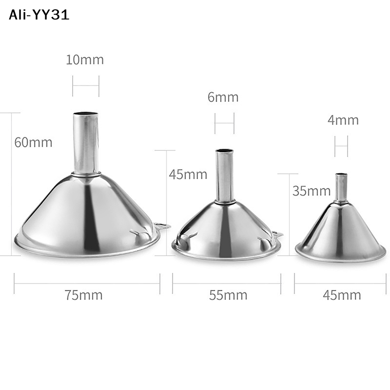 【YY】ชุดกรวยสแตนเลสขนาดเล็ก 3 ช - Kitchen Gadgets Set บทวิจารณ์และราคา