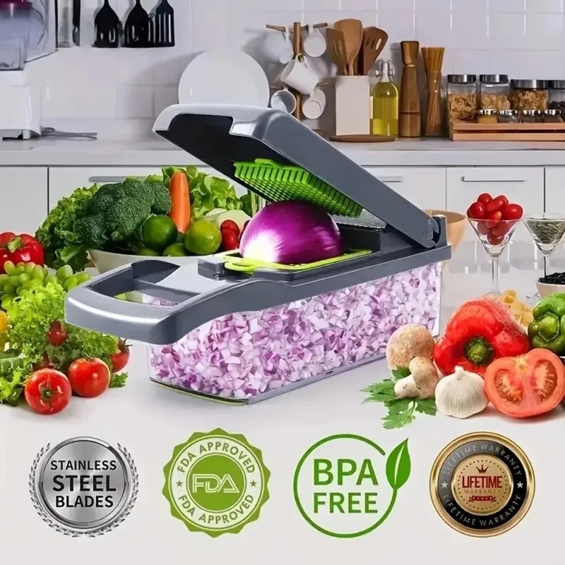 เครื่องสับผักอเนกประสงค์ 16-in - Kitchen Gadgets Vegetable Chopper บทวิจารณ์และราคา