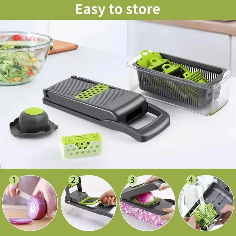 เครื่องสับผักอเนกประสงค์ 16-in - Kitchen Gadgets Vegetable Chopper บทวิจารณ์และราคา
