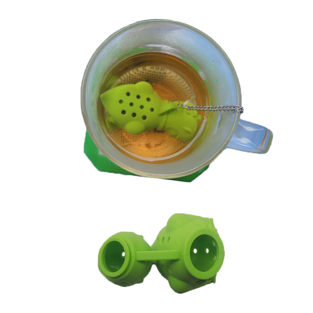 ที่กรองชาซิลิโคนรูปไดโนเสาร์สี - Kitchen Gadgets Green บทวิจารณ์และราคา