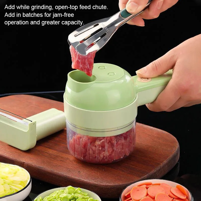 เครื่องหั่นผักไฟฟ้า 4 in 1 เคร - Kitchen Gadgets Vegetable Chopper บทวิจารณ์และราคา